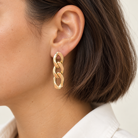 Boucles d'oreilles Gourmette