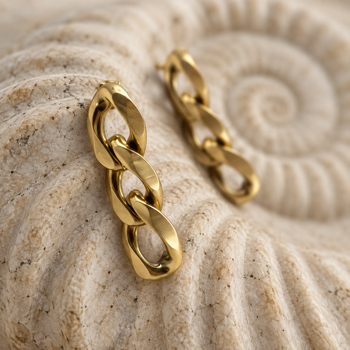 Boucles d'oreilles Gourmette